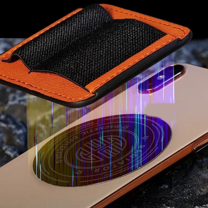 Magnetic PU Leather Cord Manager With Stretchy Band And Strong Adhesion For Neat Electronic Gadgets Storage