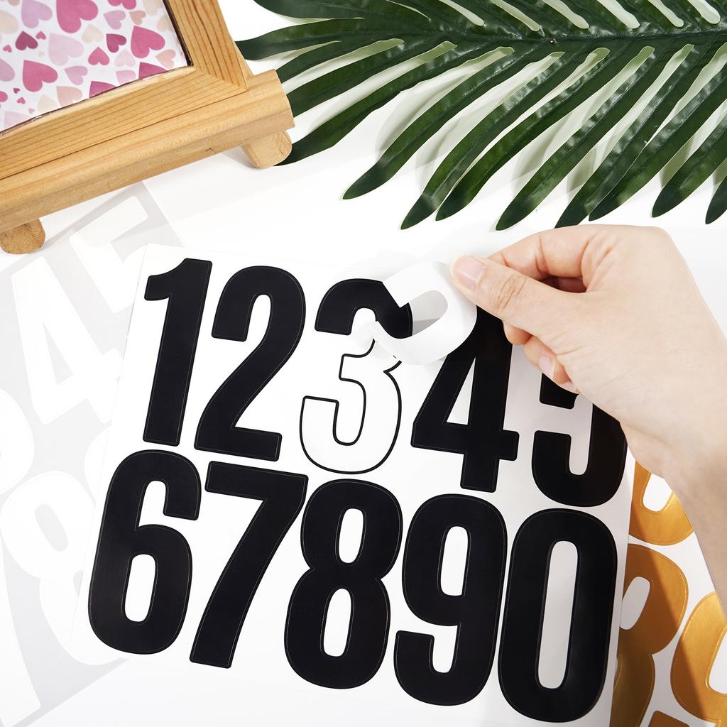 1PCS Large 4-inch Numeral Number Stickers for Mailbox Stationery DIY Diary Self-adhesive Waterproof Number Stickers Home Decor
