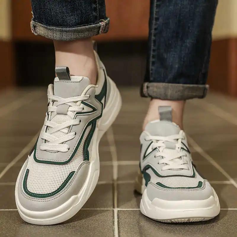 With Lacing Increase Height Black Sneakers Mens Luxury Men's Shoes Sport Top Luxury Tenisse Newest Sneakeres Sapatilla