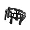 Egyptian Ankh Cross Ring for Women Men Stainless Steel Gold Plated Anubis Life Symbol Adjustable Finger Ring Party Jewelry Gift