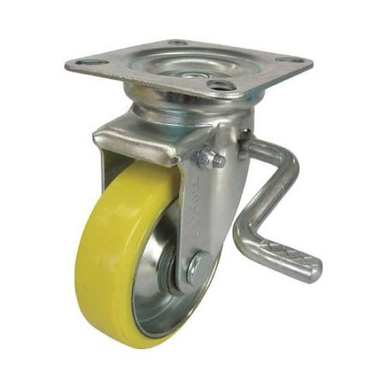 

TRUSCO Urethane Swivel with Double Anti-Static Caster, Stoppers, 100, TYUEJB-100A