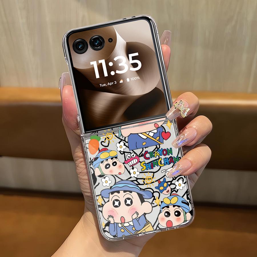 

Crayon Shin Chan Radish Case for Motorola Razr 50/60 50 60 Ultra 50Ultra Soft Clear Phone Cover Luxury Funda Motorola Razr 60