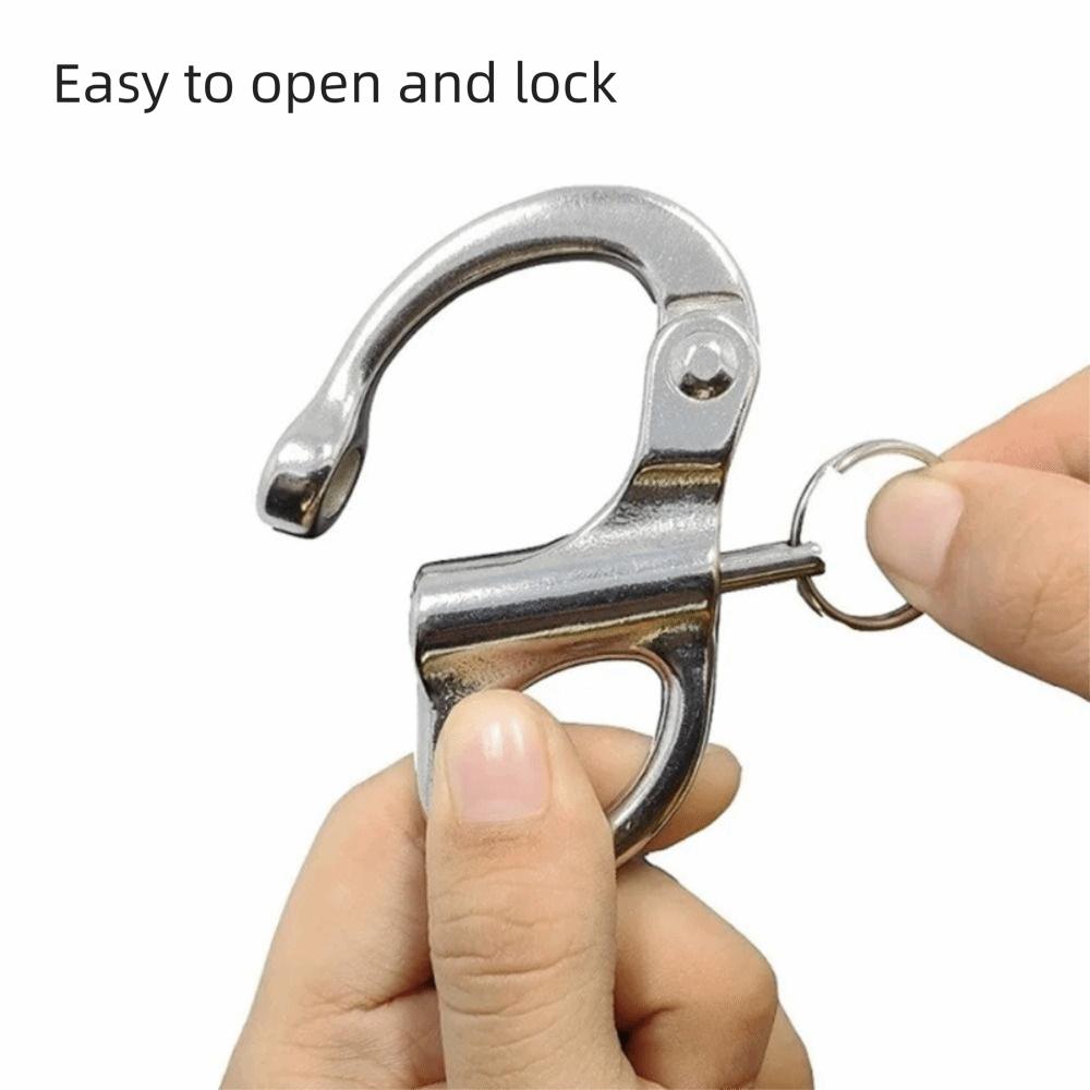 Jaw Swivel Snap Shackle Stainless Steel Quick Release Shackle Hook Chain Shackle  Halyards