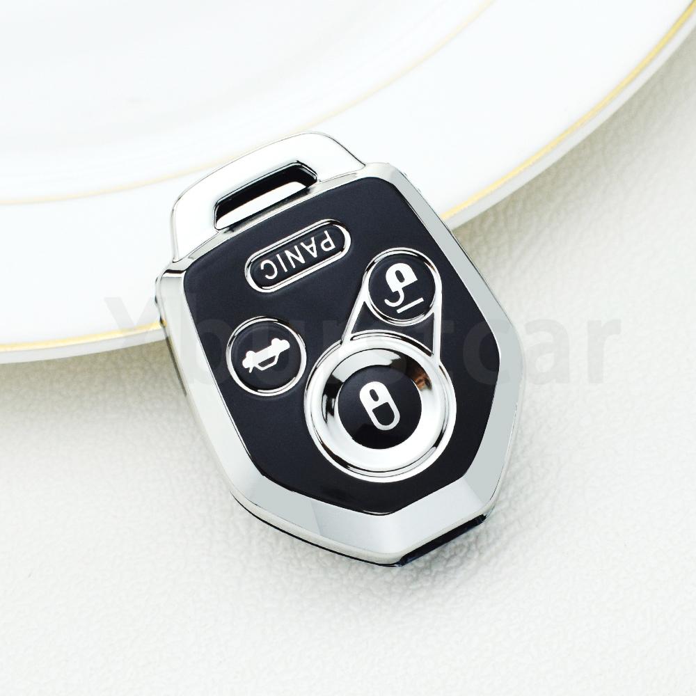 TPU Autoschlüsselhülle Abdeckung Schale Schlüsselanhänger Halter 4 Tasten Für Subaru Tribeca Forester WRX XV Outback Legacy Impreza Crosstrek