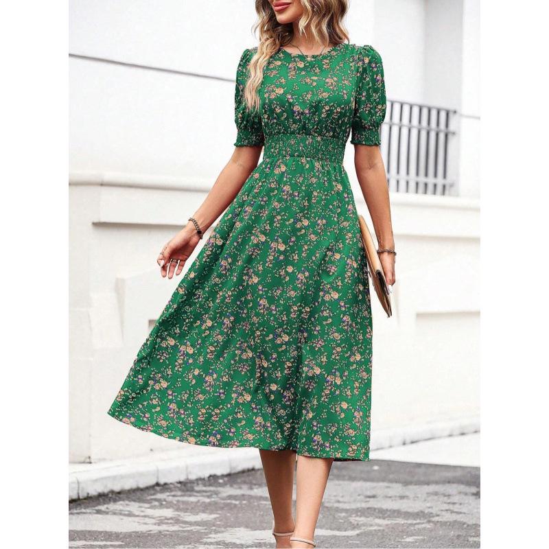 2025 Floral Vacation Dress: New Spring/Summer, European & American Style