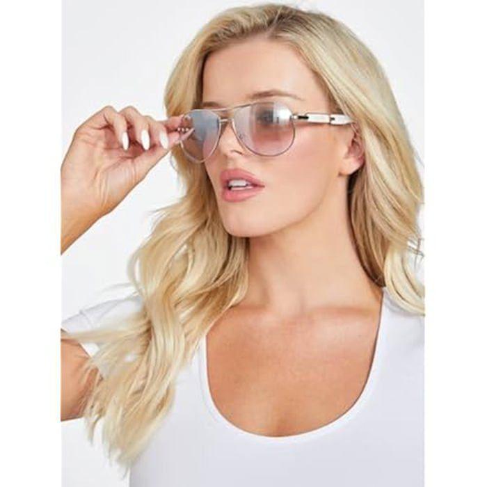 Lunettes De Soleil - GUESS - Aviateur - Teinté Miroir - Métal - Femme