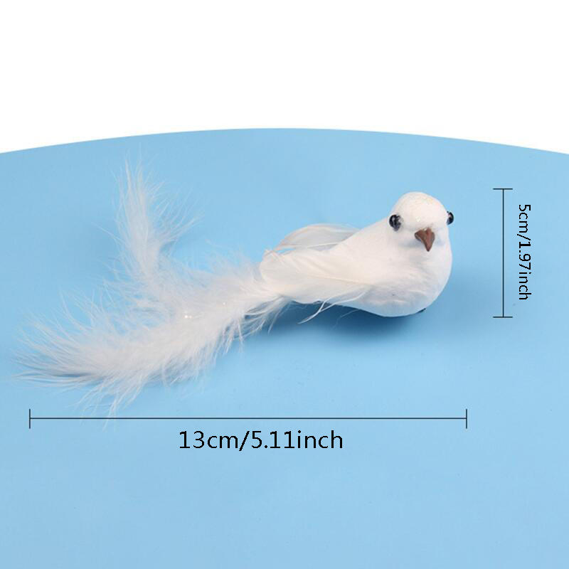 

Декоративные искусственные голуби, белые искусственные перья из пенопласта, свадебное украшение, украшение для домашнего декора, игрушка-птица, свадебный декор One Size белый
