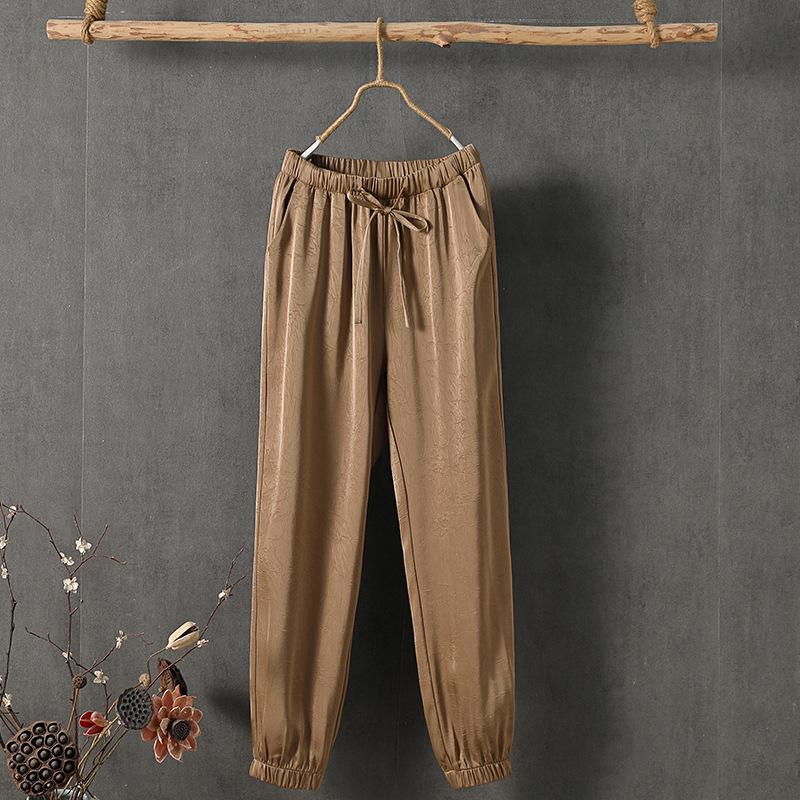 

Ice Silk Wide-Leg Slimming Pants for Women - Summer Thin Style 2026 L (100-115 cm)