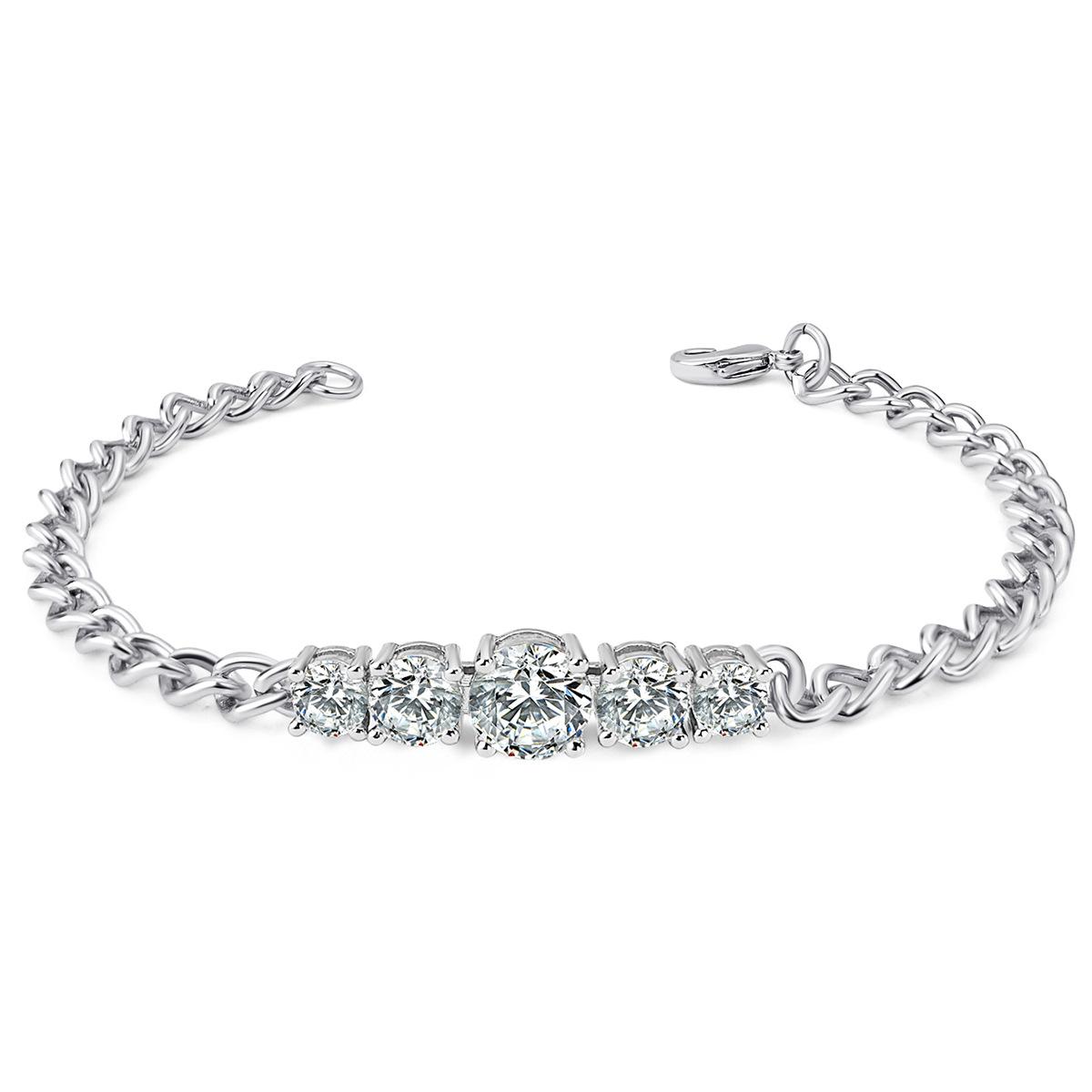 Hot-selling zircon bracelet, light luxury high-end bracelet, girls  tennis player jewelry.