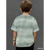 Fashionable Round Neck T-shirt for Boys and Girls. Clean Tie-dyed T-shirt Short-sleeved Fabric. Absorbs Sweat and Does Not Stuffy.