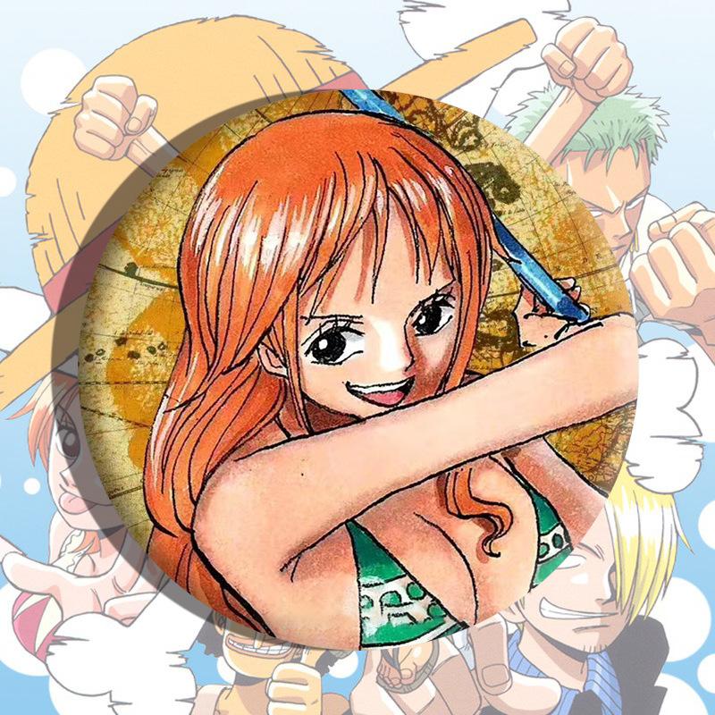 Badge Anime Japanese Cartoon Pin Metal Enamel Brooch Cosplay Accessories Luffy Zoro Nami Chopper Sanji Collection