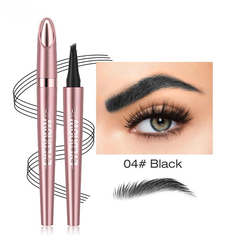 Four-pronged Liquid Eyebrow Pencil Four-tip Forked Liquid Eyebrow Pencil Four-prong Waterproof Sweat-proof and Less Likely To Smudge Eyebrow Pencil