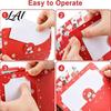 Cardboard Cash Organizer Christmas Gift Envelopes 6 Slots Foldable Money Holder DIY Santa Claus Box Holiday Card Booklet for Xmas Parties,