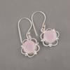 Rose Chalcedony Gemstone 925Sterling Silver Gift Jewelry Handmade Earrings 1.40" EE-56-14