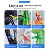 Reusable Loose-Fit Nylon Cable Ties with Black and White Plastic Buckle Fasteners