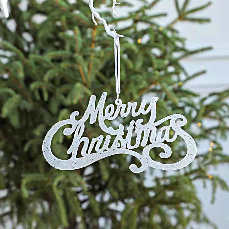 Luxury Silver Shining Christmas Tree Pendant & Drop Ornament Foamed Plastic  Christmas Ball Ornaments Home New Year Decoration