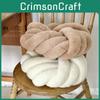 Modern Minimalist Round Throw Pillow With Handwoven Fabric For Sofa Decor