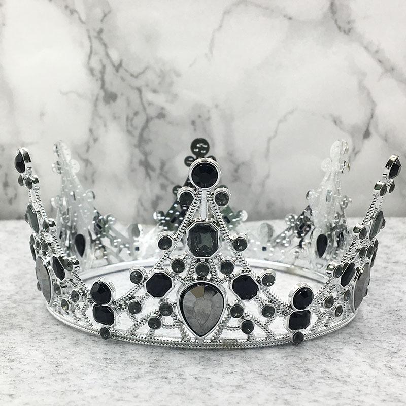 Retro Black Baroque Crown for Cake Decoration