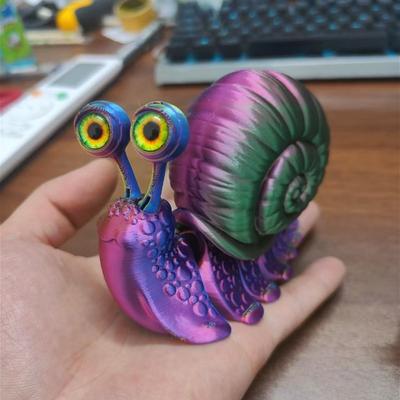 6cm/10cm 3D Printed Snail Figure Animal Model Desktop Decoration Articulated Figure Ornament Funny Doll Toy Gift