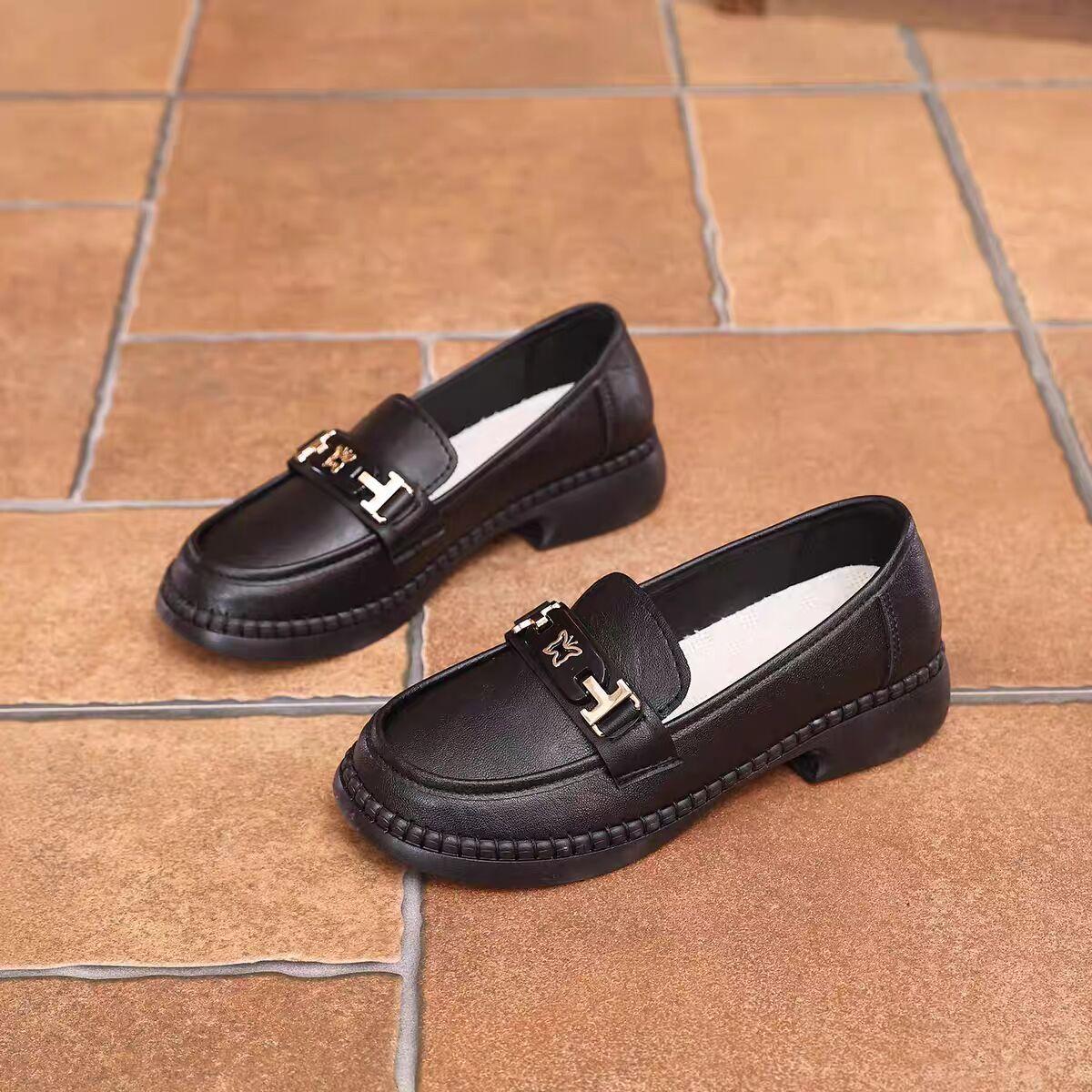 

Real soft leather soft sole black small leather shoes women s 2025 spring new flat sole shoes comfortable versatile breathable casual shoes 40 чёрный