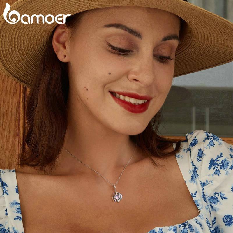 BAMOER 925 Sterling Silver Magic Butterfly Charms Sun and Moon Beads Fit Women Original Bracelets DIY Jewelry