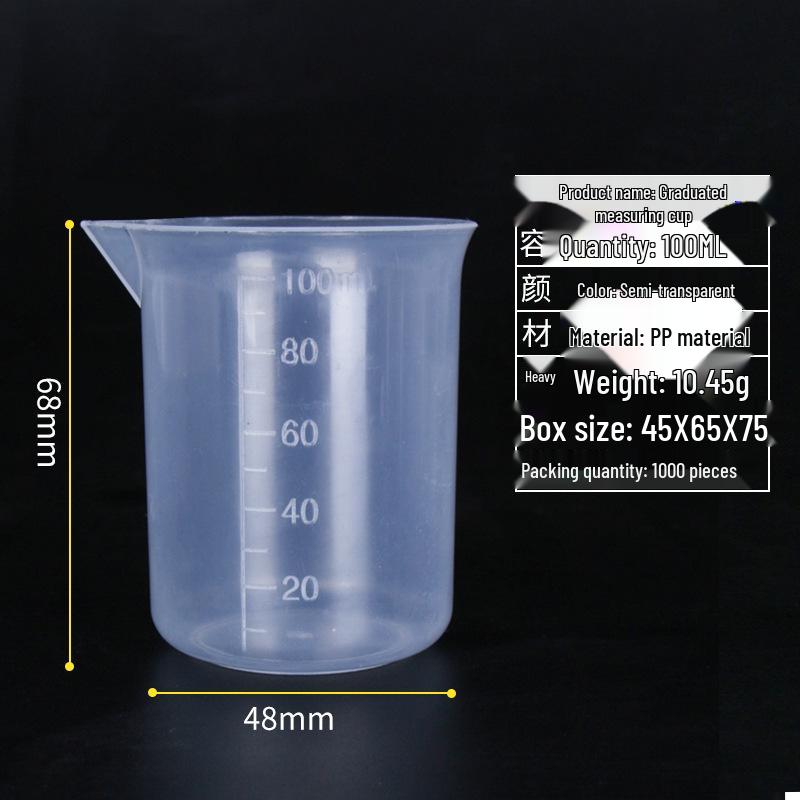 Plastic Measuring Cups - 100ml, 200ml, 250ml, 500ml, 1000ml Graduated Beakers