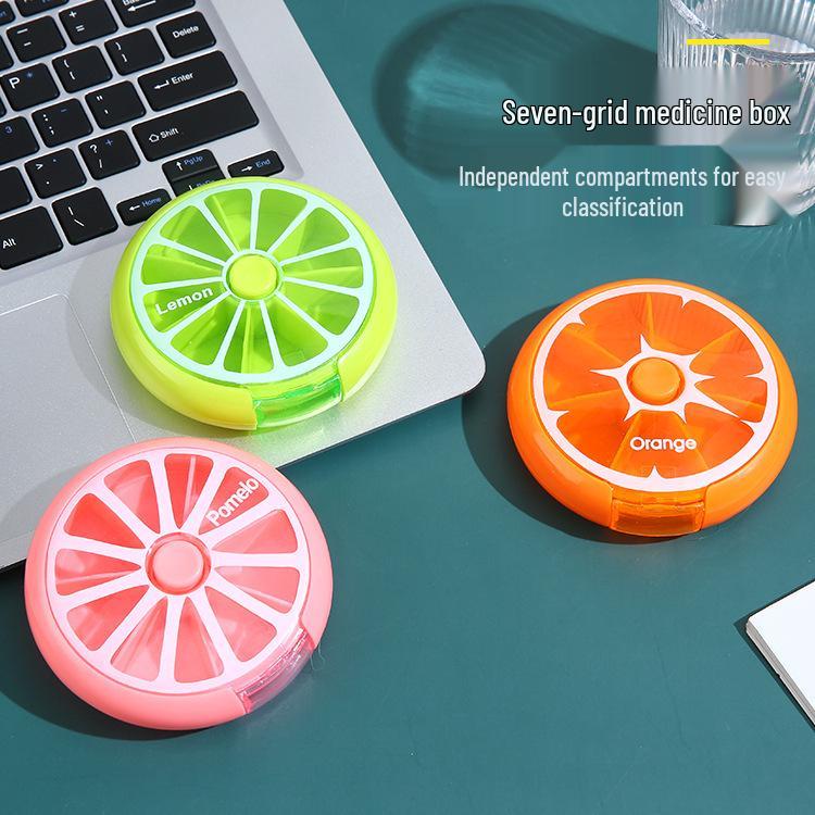 Compact Seven-Day Pill Organizer: Portable, Sealed, Large-Capacity Storage for Medications