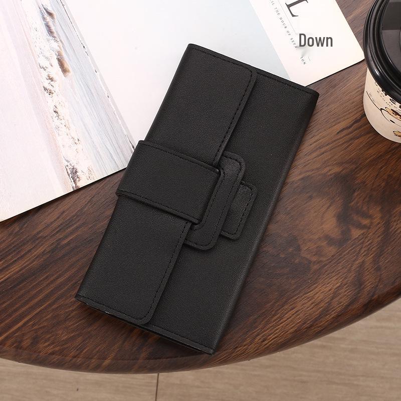 2024 Women's Tri-Fold Leather Wallet: Chic Korean Style Multi-functional Card Holder Bag