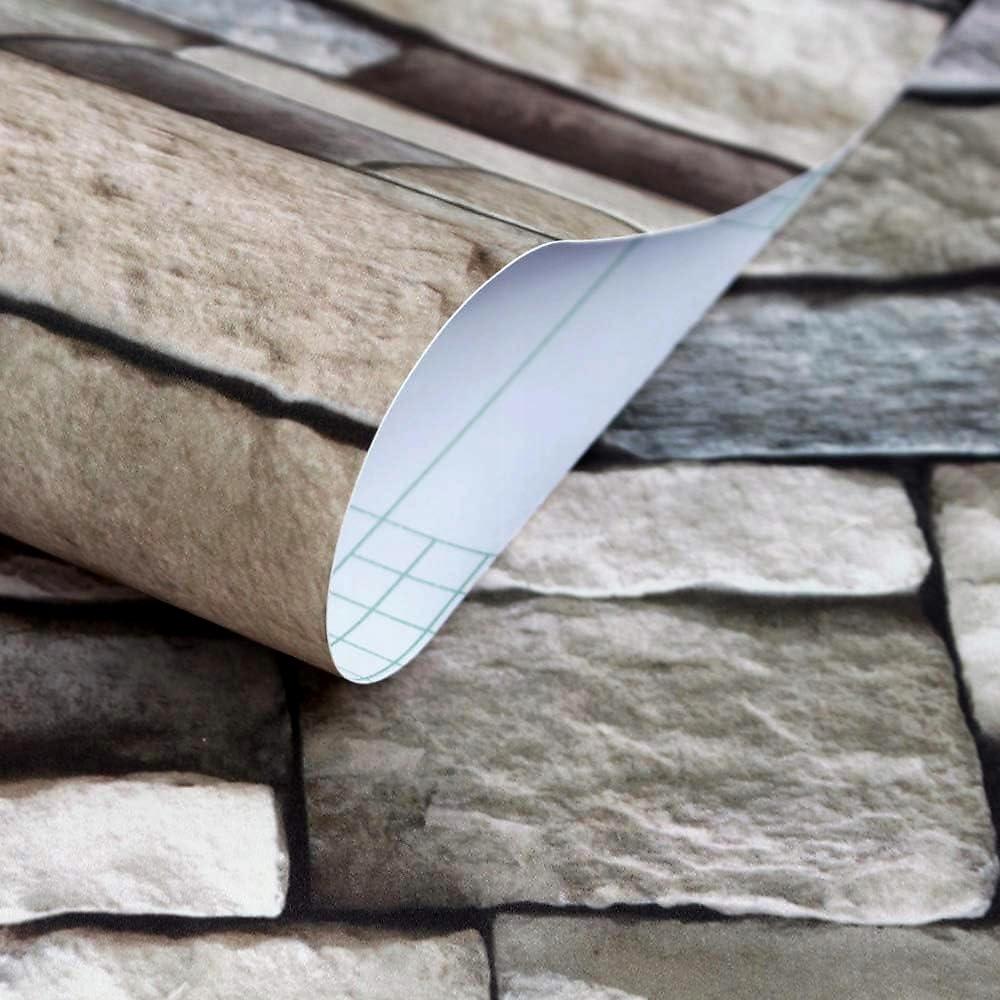 Self-adhesive 3D Stone Wallpaper Vinyl Imitation Stone 45cm X 10m 5399