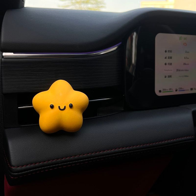 A Lucky Star Car Air Freshener for Air Conditioning Vent Decoration, Aroma Diffuser Stone, Car Interior Ornament, Gift