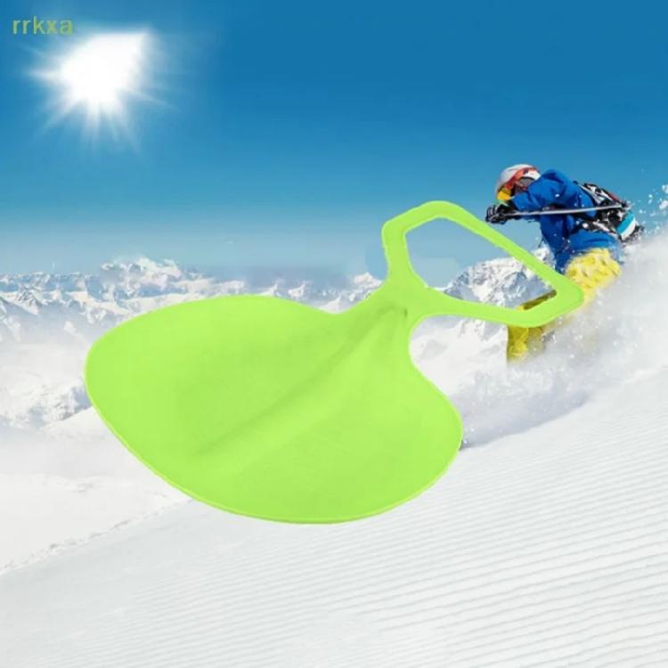 Plastic Grass Toboggan with Large Handle Snowboard Grass Ski Board Portable Sand Grass Board Outdoor Pad Board Toy
