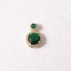 Emerald Geometric Pendant Necklace for Women - Trendy Clavicle Chain Accessory