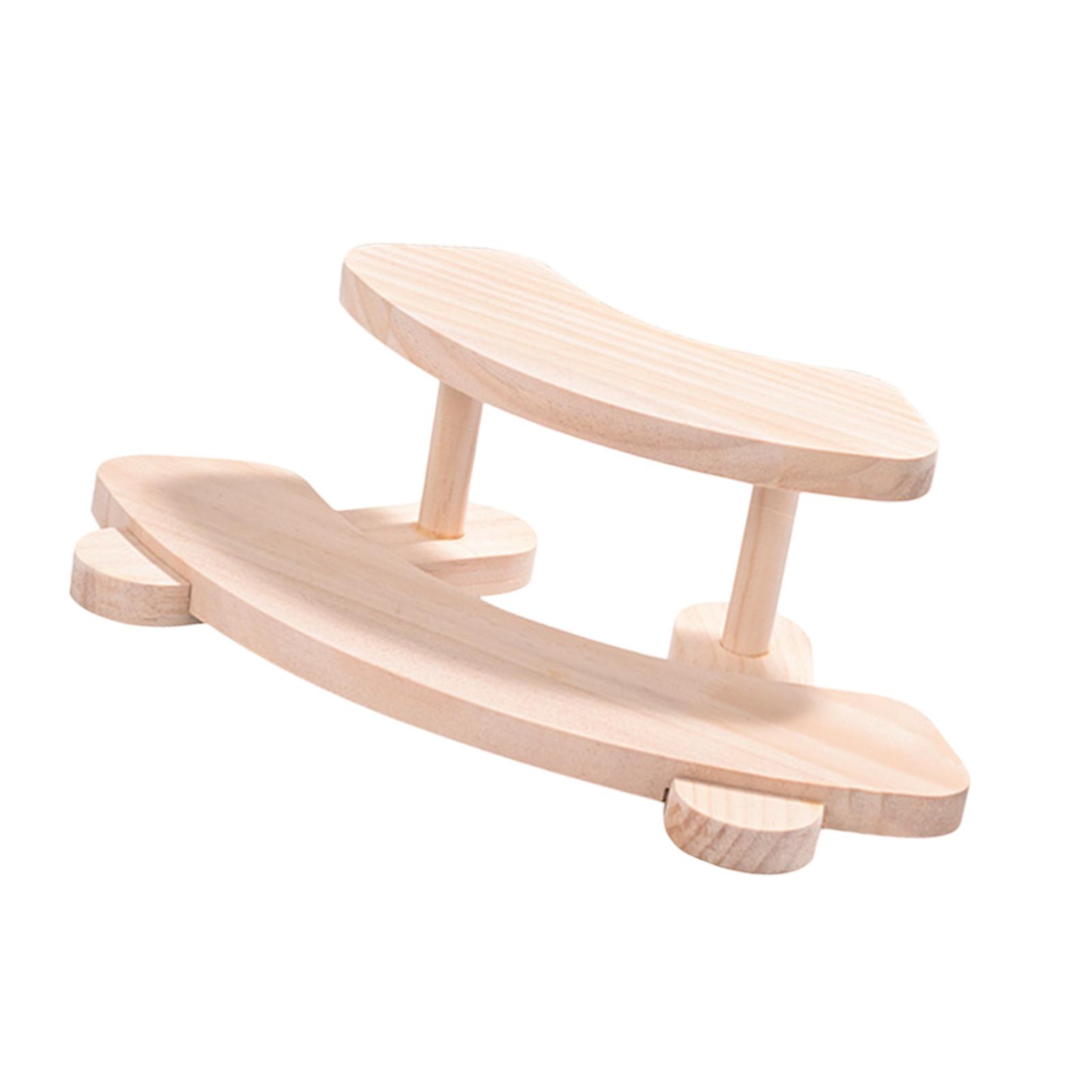 

Wooden Display Rack Cosmetic Storage Holder Multifunction Sturdy Perfume Stand Organizer for Office Home Dorm Room Countertop