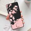 Schwarze weiche Handyhülle für Samsung Galaxy S10e S20 Fe S10 S9 S21 S22 Plus S23 Ultra 5g S8 S7 Pink Blumen Anfangsbuchstabe A Cover