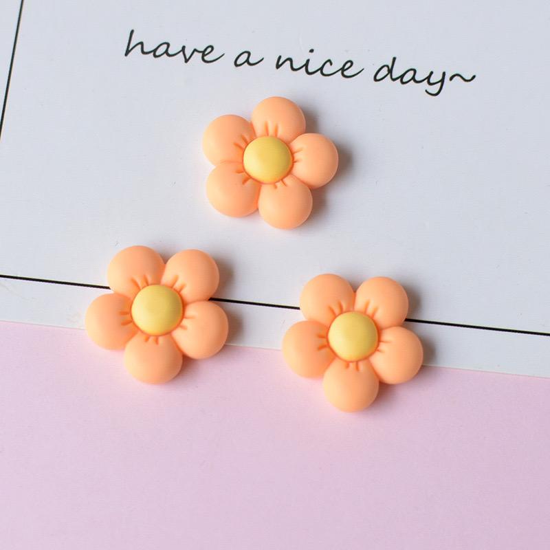 10 Pcs New Cute Cartoon Versatile Little Fresh Flower Series Resin Scrapbook Diy Jewelry Children Gift Hairpin Accessories A60