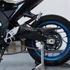 For CFMOTO 675SR Moto Modified Chain Cover Rear Mudguard Carbon Fiber Pattern Protective Cover Shell Chain Box Accessories
