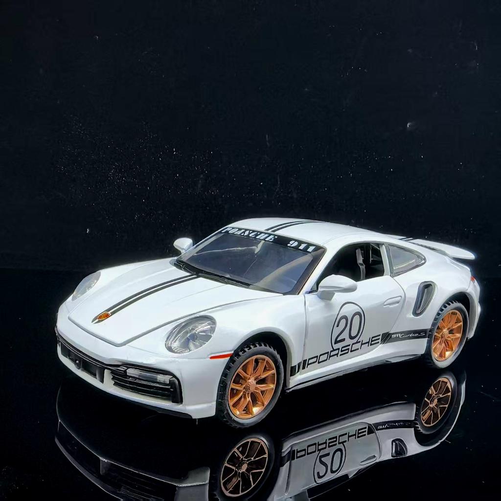 1:32 Porsche 911 GT3 RS Lamborghinis Sian Pagani Huayra Dodge Challenger SRT Apollo Sound and Light Children Toy Gift