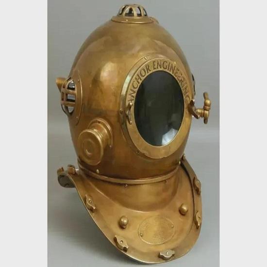 Mark V Divers Helmet Replica Solid Brass Iron, Nautical Decor