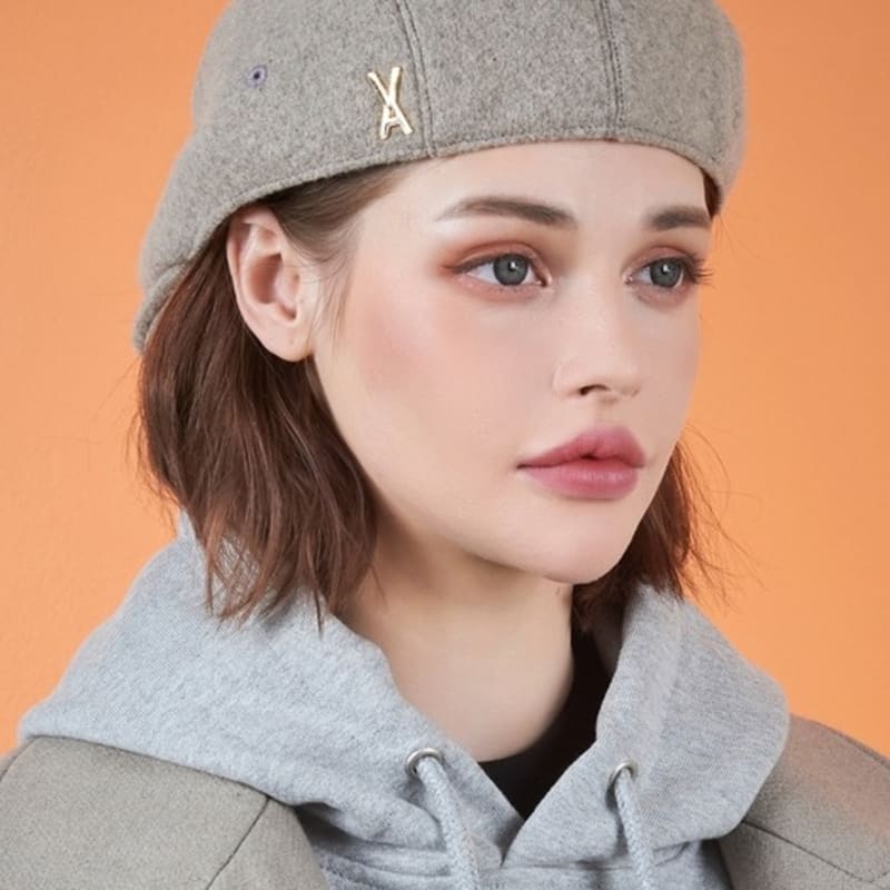 

ВАРЗАР Берет ретро из шерсти с логотипом-шипом бежевый FREE