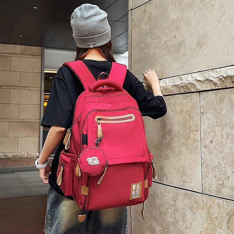 Schoolbag: Japanese-style casual minimalist large-capacity backpack, high-end school bag for junior high, high school, and college students