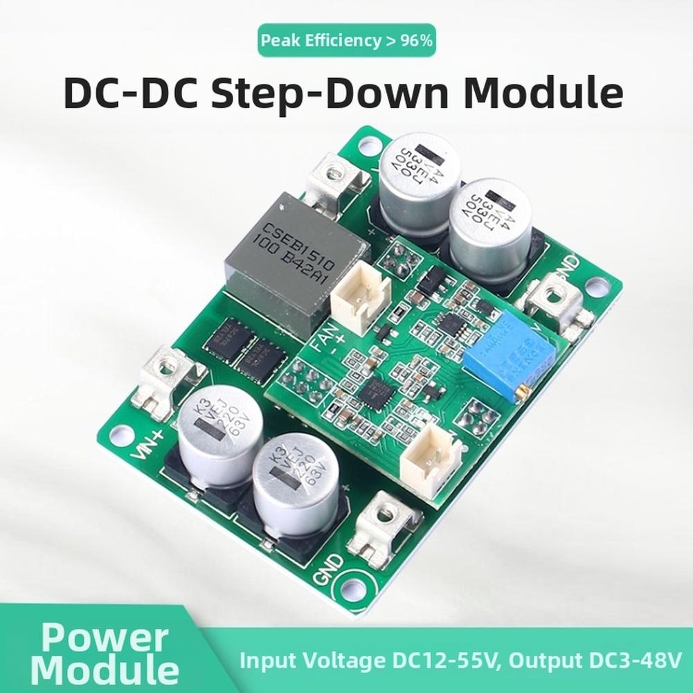 Aluminum Heat Dissipating Converter Module 71x11x16mm Green 96% Efficiency Short Circuit Overcurrent Protection