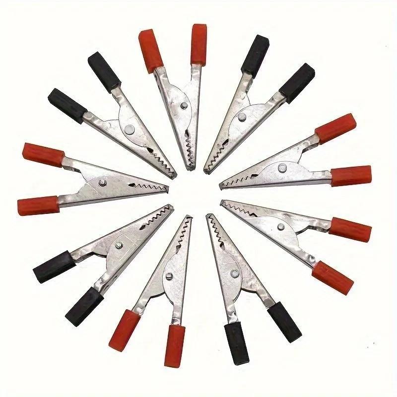 10 Pieces Metal Alligator Clips Test Clips, Electronic Product Test Clips With Screws And Solder Ports, Electrician Wire Clips