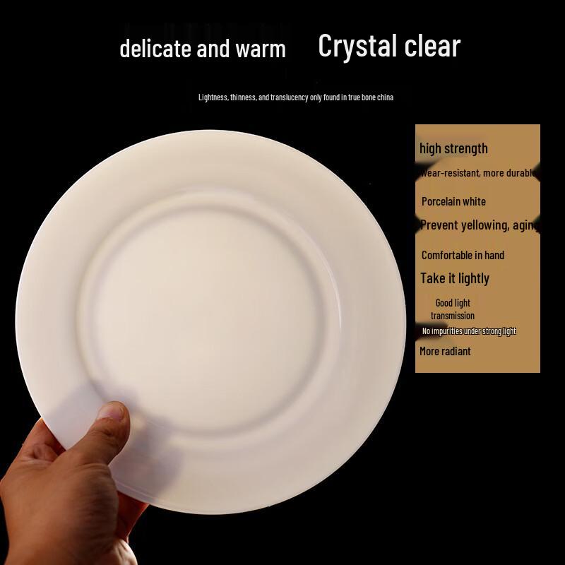 Ru Han Pure White Stainless Steel Dinner Plate Set