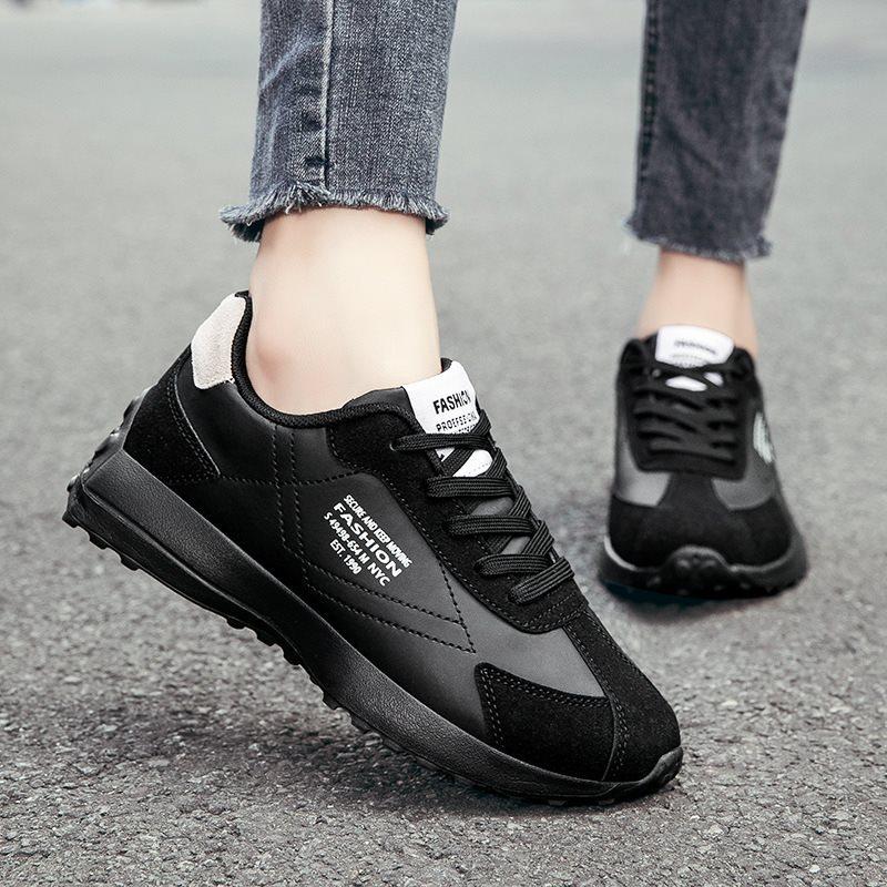 Women's New Casual Versatile Leather Soft-soled Forrest Gump Shoes