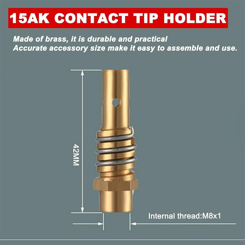 Mig Contact Tip Consumables 16PC MIG Welding MB15 15AK Contact Tip 0.8/1.0/1.2mm Conductive Nozzle Consumables Welding Torch