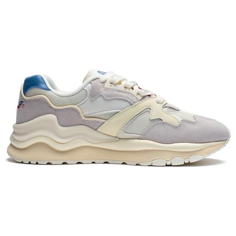 New LiNing 001 Mountain Sea Anti Slip Wear Resistant Low Top Casual Shoes Men's Ecru Light Cream Yellow AZGT007-2