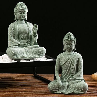 Soška Buddhy Stolní doplněk Interiérové doplňky Buddhismus Figurka Zahradní socha Ornament Akvárium Konferenční stolek Dekorace Buda