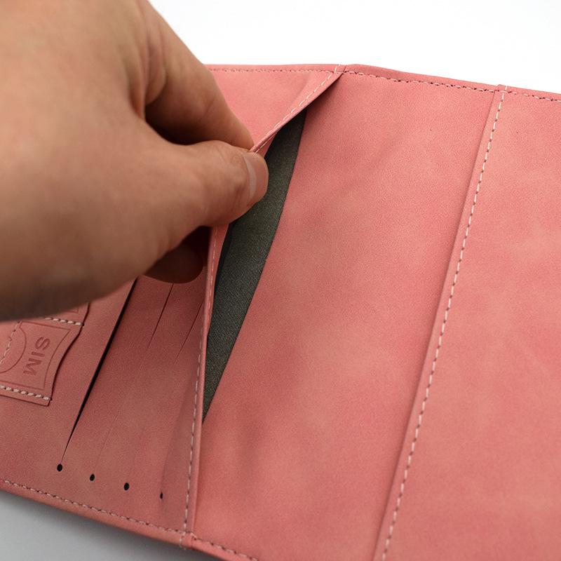 High-End PU Leather RFID Passport Holder with Anti-Theft Multi-Card Slots & Document Sleeve