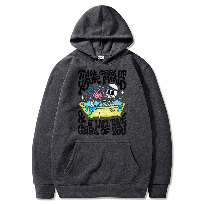 Take care of youth graffiti autumn/winter hoodie hip-hop street college pullover fashionable casual warm hoodie holiday gift