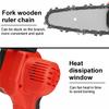 88V 1080W 4 Inch Mini Electric Chain Saw With 2 Battery Rechargeable Woodworking Pruning One-handed Garden Logging Power Tool